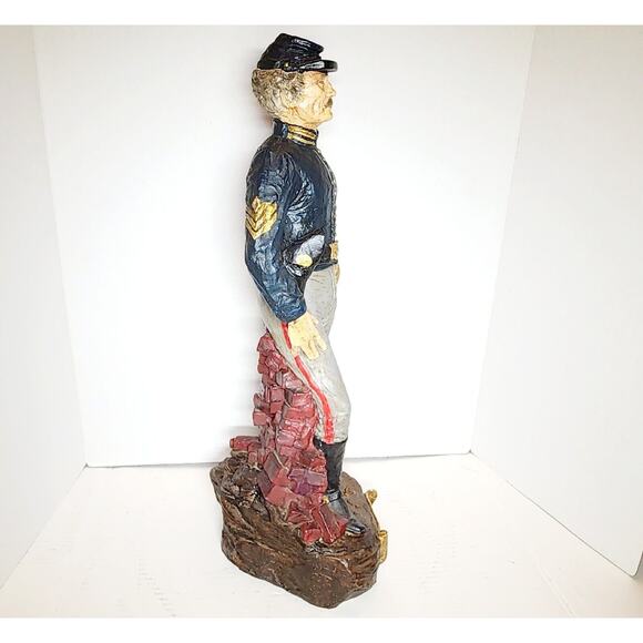 Rare 24" Civil War Union Cavalry Soldier Chalkware Statue Similar to Cacciapuoti - Picture 8 of 16